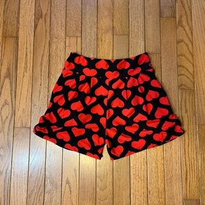 Red Heart Patterned Skirt